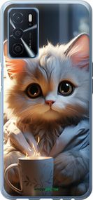 Чохол на Oppo A54s Білий кіт "5646u-3473-2448"