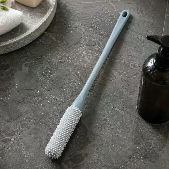 Щетка для мытья ног Foot washing brush 035 • Многофункциональная щетка для стоп и между пальцами с длинной ручкой 40 см для ванной | Зображення 3