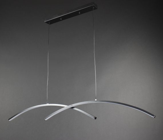 Люстра світлодіодна підвісна LED світильник для квартири на стелю лед 27843 Чорний 20-150х6х100 см.