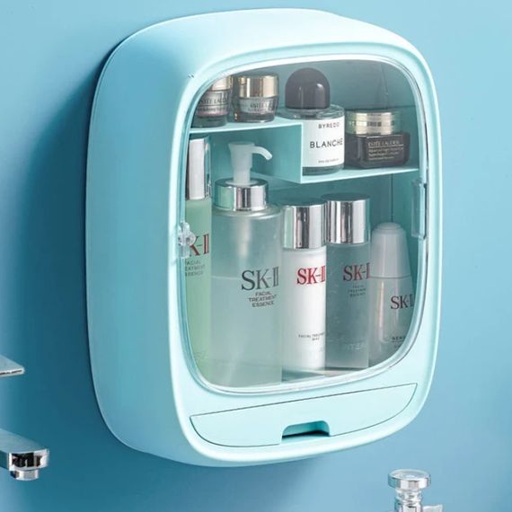 Органайзер для косметики настінний U-Beauty Wall Cosmetic Box підвісний б'юті бокс із прозорими дверцятами та ящик | Зображення 4