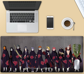 Ігрова поверхня для мишки з Аніме принтом "Наруто / Naruto" Акацукі  800*300*3 мм 0520