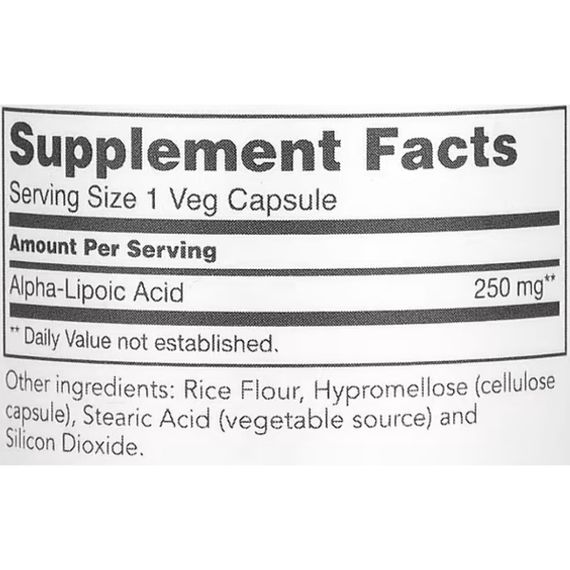 Альфа-ліпоєва кислота Protocol for Life Balance Alpha Lipoic Acid 250 mg 90 Veg Caps | Зображення 1