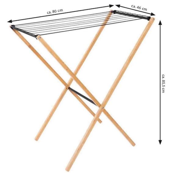 Сушарка для білизни підлогова Casa Si Bamboo Dryer S Braun (CS92303W06) | Зображення 4