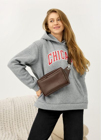 Жіноча сумка бананка бананка Sambag HARVI шоколадна 24 × 16 × 6 см (88213020) | Зображення 5