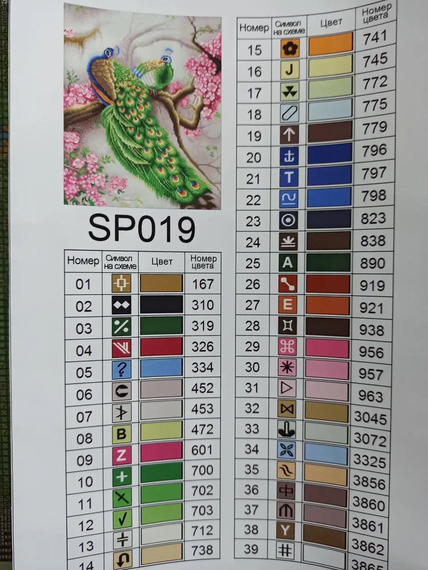 Алмазна мозаїка Павичі 40х50 см ColorArt  SP019 | Зображення 2