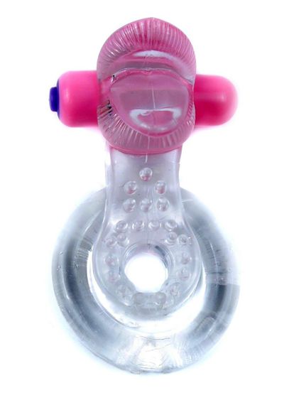 Ерекційне кільце - Tongue Vibro CockRing Clear sexstyle | Зображення 7