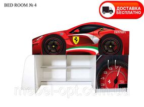 Детская кровать-комната Bed-Room 4 Ferrari красная спальное место 1700х800 мм