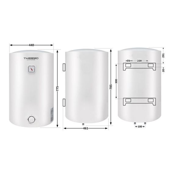 Водонагреватель электрический Thermo Alliance 80 л универсальный, мокрый ТЭН 1,5 кВт D80VH15Q3 | Зображення 1