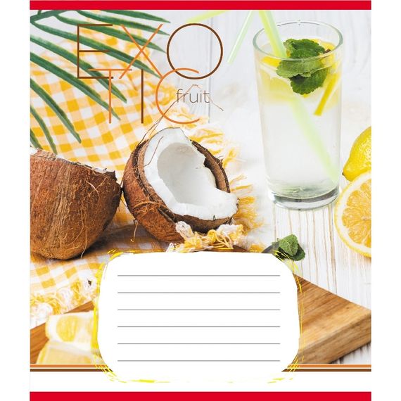 Тетрадь общая "Экзотические фрукты" 048-590098K-4 в клеточку, 48 листов