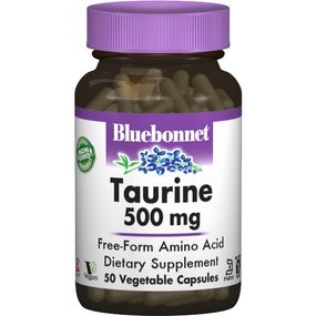 Таурін Bluebonnet Nutrition Taurine 500 mg 50 Veg Caps BLB0084