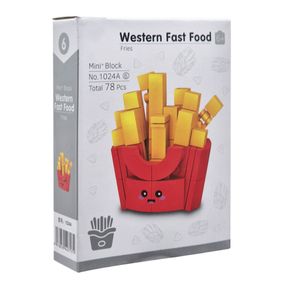 Конструктор детский "Western fast food: Fries" 1024A-6, пластик, 78 деталей