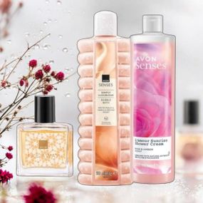 Набір Avon «Справжня розкіш» — Піна для ванни 500 мл + Крем-гель для душу 500 мл + Парфумна вода Far Away 30 мл
