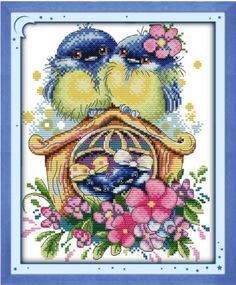 Набір для вишивання за нанесеною на канву схемою "Warm home". AIDA 14CT printed 22*29 см