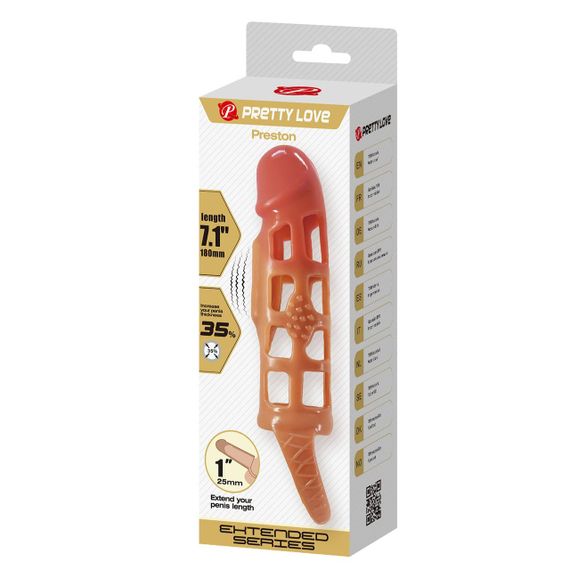 Насадка-презерватив із вібрацією PRETTY LOVE — Preston Penis sleeve, BI-026209-2 sexstyle | Зображення 8