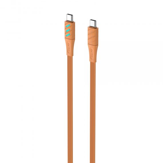Кабель USB-C to USB-C HAVIT HV-CB6254 PD60W 3A 1м з LED індикатором Orange