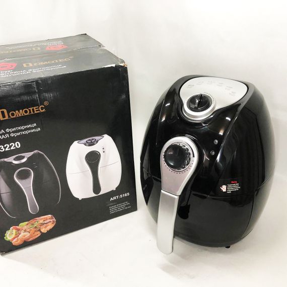 Аерофритниця Мультипіч Аерогриль Domotec MS-3220 1300 Вт 4,5 л Безмасляна з Таймером. Колір: чорний | Зображення 9