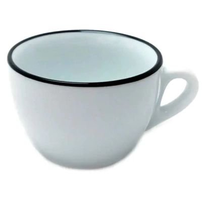 Чашка Ancap cappuccino 180 мл, серія Verona Colored Rims Black (37252)