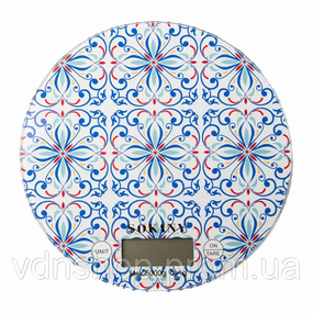 Весы кухонные до 5 кг электронные на батарейках Синий SK-19023BL