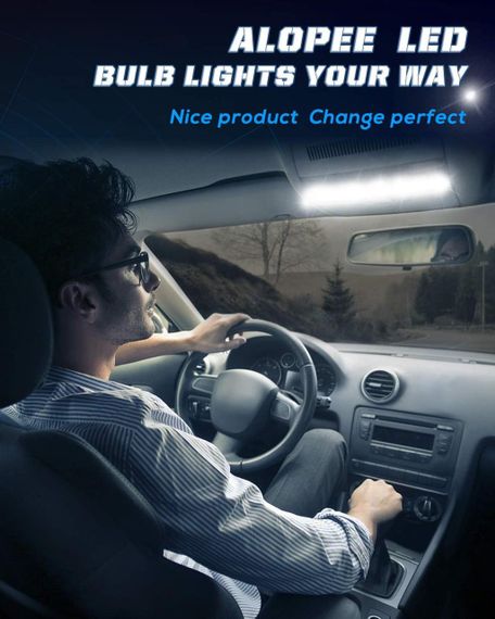 Білі світлодіодні лампи Alopee W5W, 501, T10, 194, 12 В, 5SMD, 5050 чипи, 7000 K (паковання 15 шт.) | Зображення 2