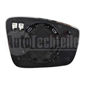 Вставка зеркала с подогревом левая Seat Toledo 12-19/ Skoda Fabia 14-21/ Rapid 12-19, AutoTechteile, 385 7051, 6431093