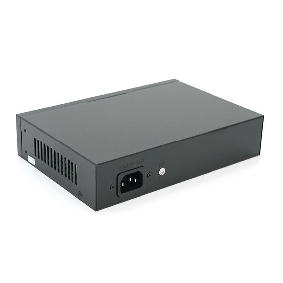POE комутатор гігабітний Merlion 6 POE 10/100/1000 + 2 RJ45 10/100/1000 вбудований блок живлення 52V 2.3A | Зображення 1