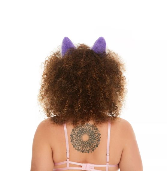 Меховые ушки собаки, Фиолетовый с белым OKOVA sexstyle | Зображення 4