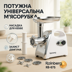 Кухонная мясорубка соковыжималка Rainberg, Мясорубки для колбасы, Хорошая Электрическая мясорубка NW-15