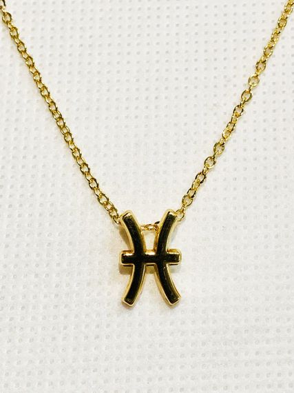 Кольє Primo з підвіскою знак зодіаку Риби (Риби) - Gold | Зображення 1