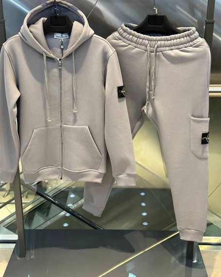 Спортивний костюм сірий зимовий Stone Island cірий | Зображення 4