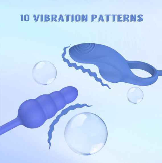 Ерекційне кільце з анальним плагом Chisa Kissen Dally вібруюче, синє sexstyle | Зображення 4