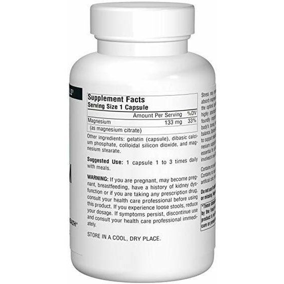 Микроэлемент Магний Source Naturals Magnesium Citrate 133 mg 180 Caps | Зображення 1