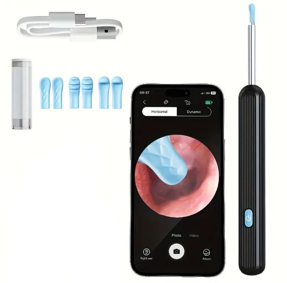 Беспроводной очиститель ушной серы с камерой, безопасный эндоскоп для удаления ушной серы с камерой