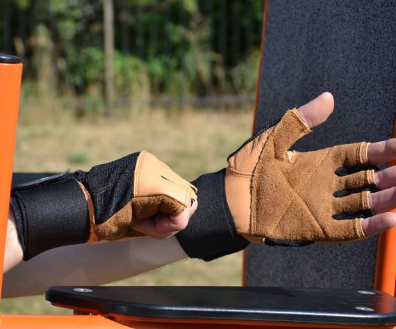 Рукавички для фітнесу MadMax MFG-269 Professional Brown M | Зображення 6