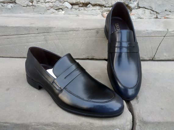 Темно сині чоловічі лофери 44 розмір | Зображення 1