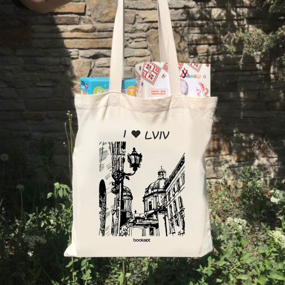 Екошопер BookOpt BK4017 I Love Lviv бежевий | Зображення 2