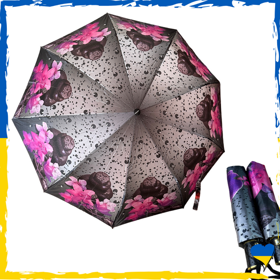 Парасолька жіноча. Антивітер. Парасолька напівавтомат