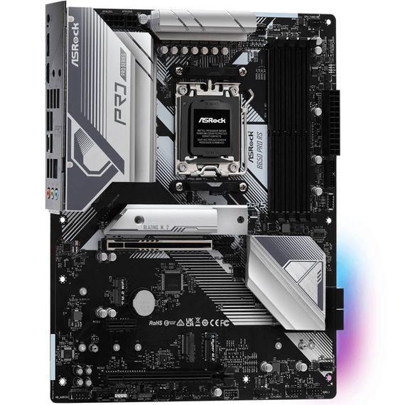 ASRock B650 PRO RS (AM5/B650, 4*DDR5, 3xPCIex16, HDMI/DP, 4xSATA,3xM.2, 2.5GLan, 7.1ch, ATX)
