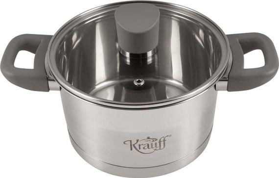 Кастрюля Krauff Elite 26-238-055, 1.9 л, 16 см, из нержавеющей стали с крышкой, для всех типов плит | Зображення 1