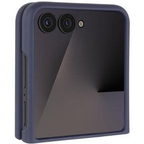 Чохол Foldables Silicone Cover Lakshmi (AAA) для Motorola Razr 50 Білий / White Темно-синій / Midnight blue