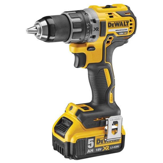 Дрель-шуруповерт аккумуляторная бесщеточная 70 Нм DeWALT DCD791P2 | Зображення 1