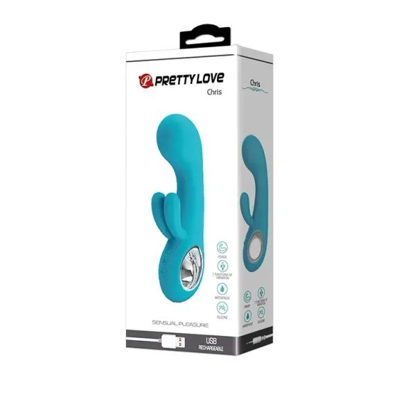 Вибратор-кролик Pretty Love Chris для точки G, голубой, 15.4 х 3.8 см sexstyle | Зображення 8