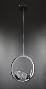 Люстра світлодіодна підвісна LED світильник для квартири на стелю лед 26472 Чорний 35-200х25х10 см.