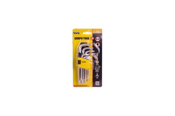 Набор Torx ключей Mastertool - 9 шт. (75-0960) | Зображення 1