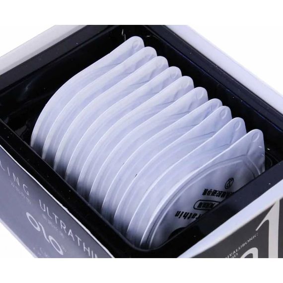 Презервативы Olo 0.01 BLACK 10шт ультратонкие с гиалуроновой кислотой Sex Aura | Зображення 3