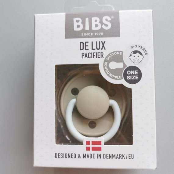 Соска пустушка Bibs De Lux Silicone Vanilla glow 0-36 міс силіконова нічна | Зображення 2
