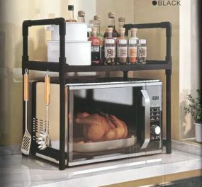 Полиця-стелаж для кухонного посуду з гачками YH-6616-1 Універсальна полиця для кухні 48х26х49 см