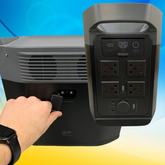 Зарядная станция EcoFlow DELTA 2 (ZMR330-EU) – 1800 W. DELTA 2-CN/Black/1024Wh/1800W/220V(50Hz) | Зображення 1