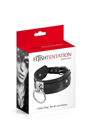 Нашийник з кільцем Fetish Tentation Choker Ring (м'яте паковання!!!) Sex Aura | Зображення 2