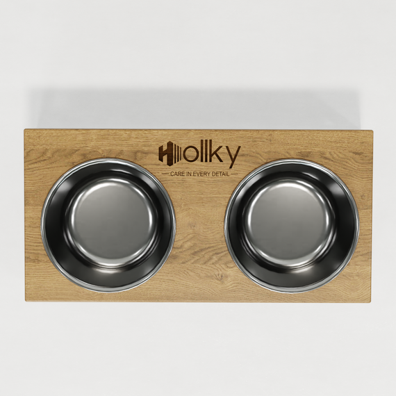 Миски на подставке для маленьких собак и котов Hollky Base S (2 × 0,45 л) BS-36187-WHNT | Зображення 7