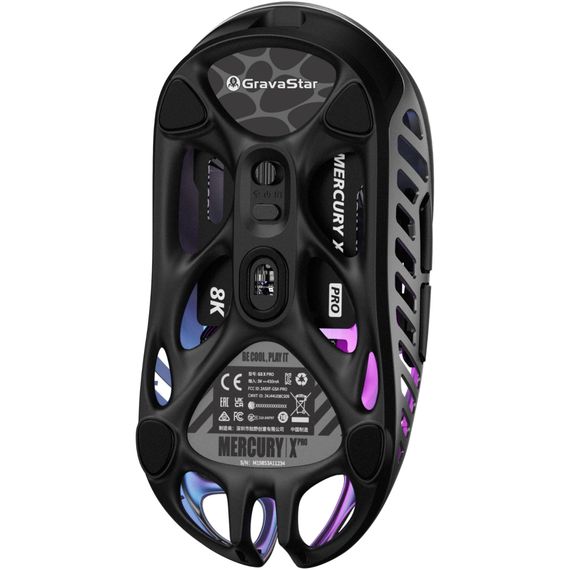 Мишка GravaStar Mercury X Pro 8K Wireless/Bluetooth/USB Grey (GSXPRO_GRY) | Зображення 5